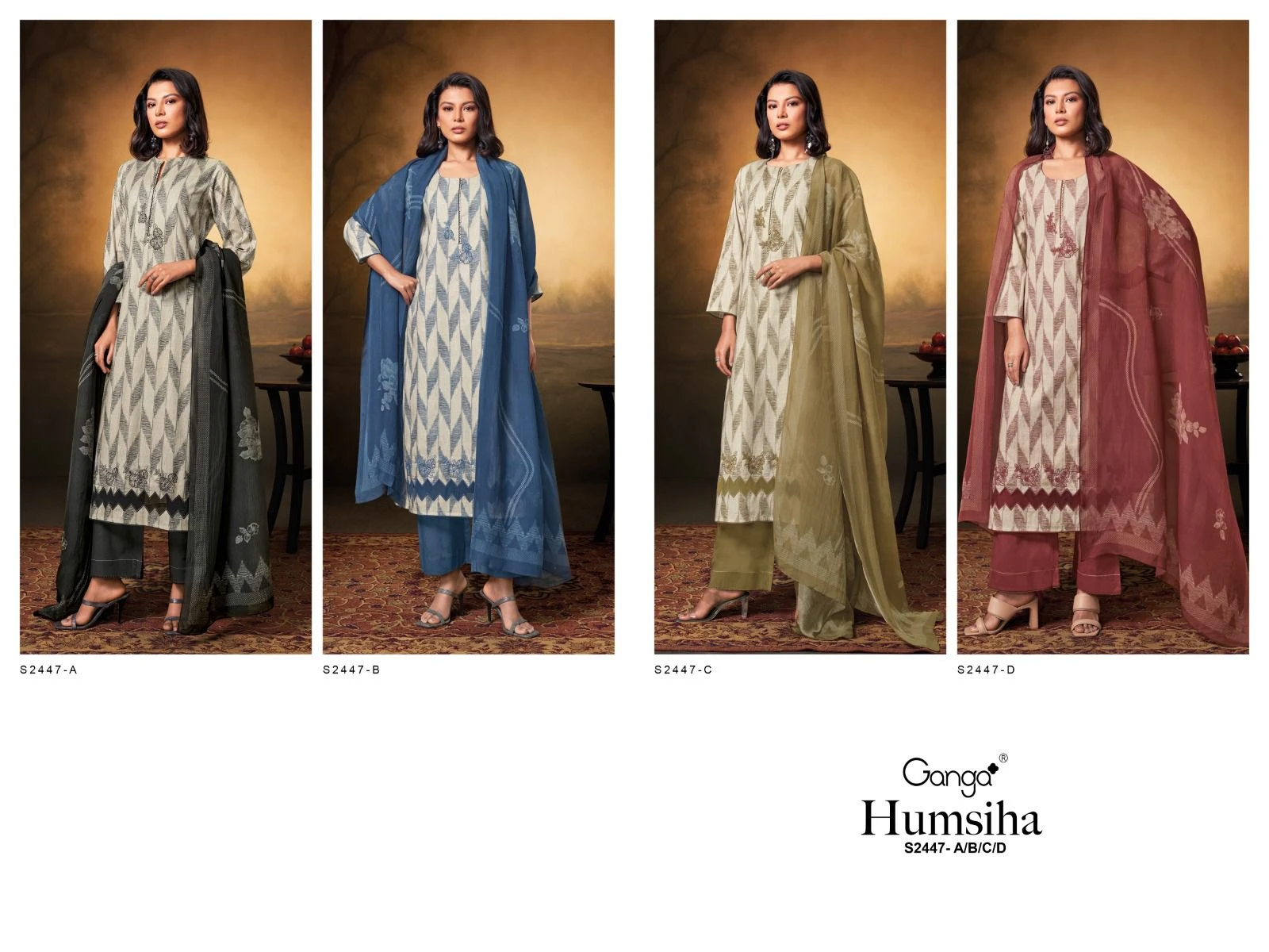 Ganga Humsiha 2447 Cotton Digital Printed Wholesale Fancy Salwar Suit Catalog — Wholesale Salwar Suits, Ganga wholesale from Surat — view 6